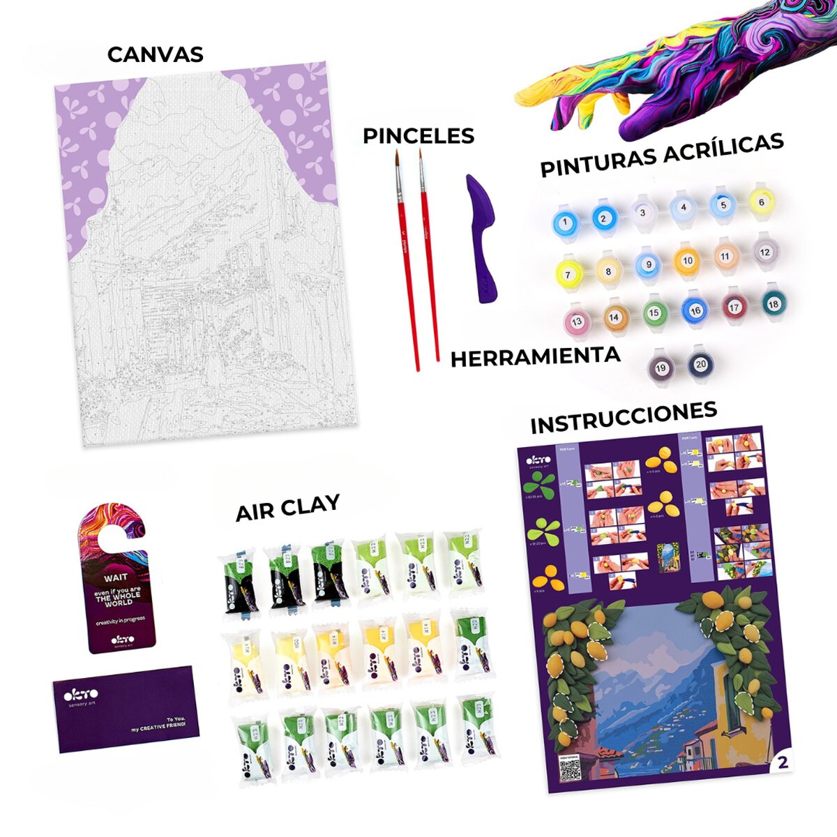 Pintar por números y Air clay suave al tacto Lemond Weekend OKTO&Ideyka Multicolor-4