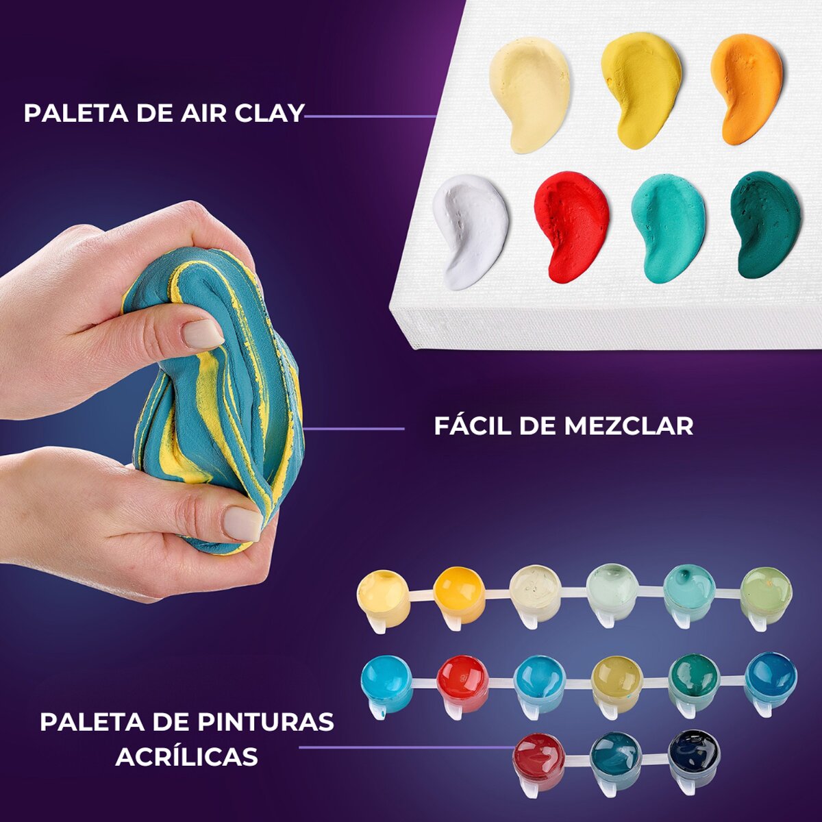Pintar por números y Air clay suave al tacto Hot air balloon flight OKTO&Ideyka Multicolor-6