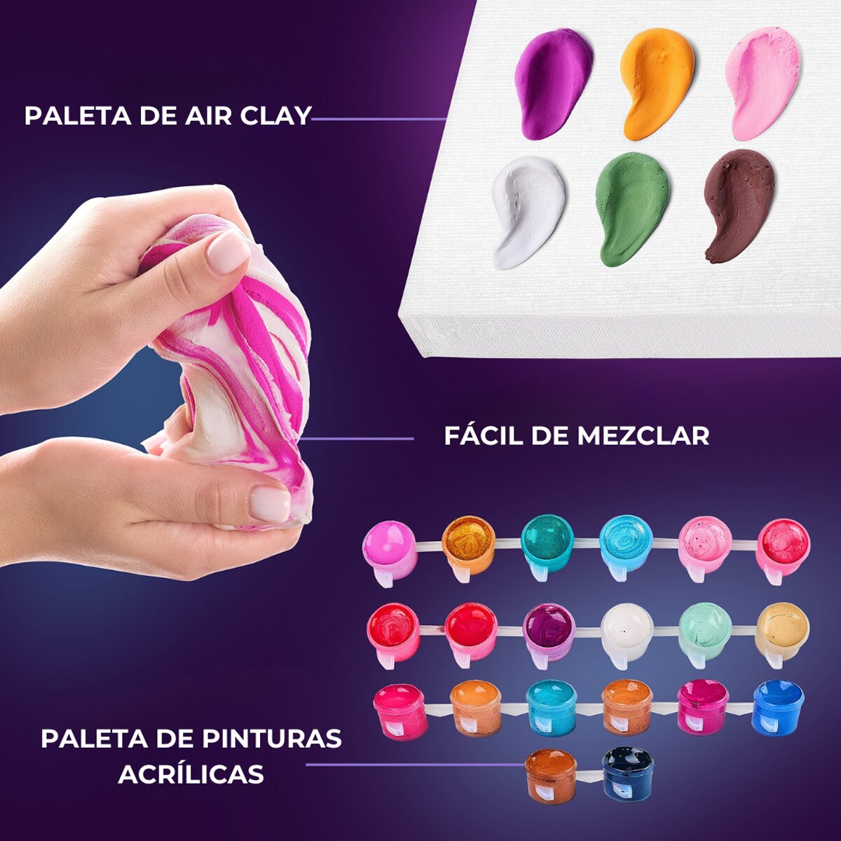 Pintar por números y Air clay suave al tacto Elegant hummingbird OKTO&Ideyka Multicolor-6