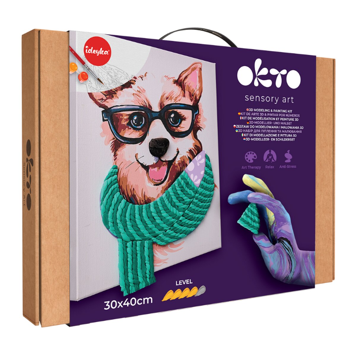 Imagen 0 de Pintar por números y Air clay suave al tacto Fashion Corgi OKTO&Ideyka
