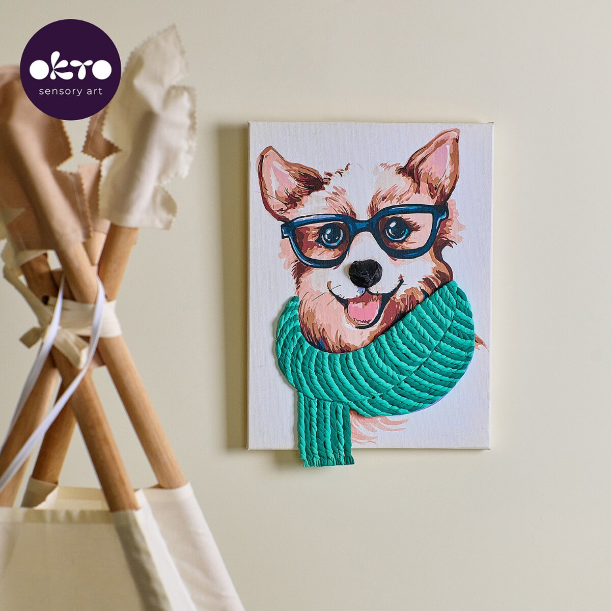 Pintar por números y Air clay suave al tacto Fashion Corgi OKTO&Ideyka Multicolor-8