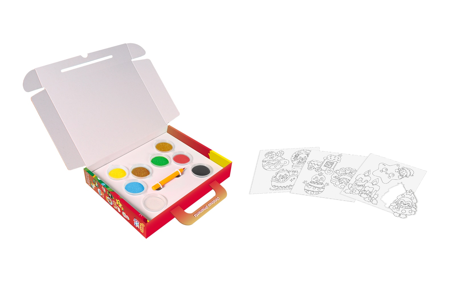 PLAY&FUN Kit Pinta con arena Christmas Ornaments Jovi Multicolor-2