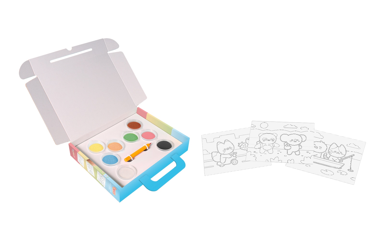 Kit pinta con arena Kawaii Jovi multicolor Multicolor-3