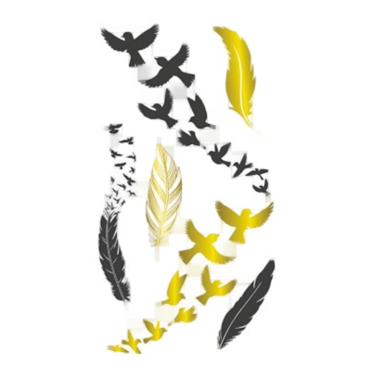 Imagem 0 de Tatuagens Temporais Voo de Aves Global Gift - Amarelo