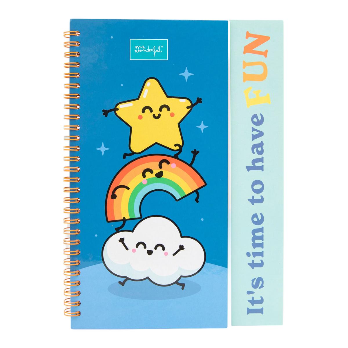 Livro para colorir e autocolantes Mr Wonderful  It's time to have fun 1