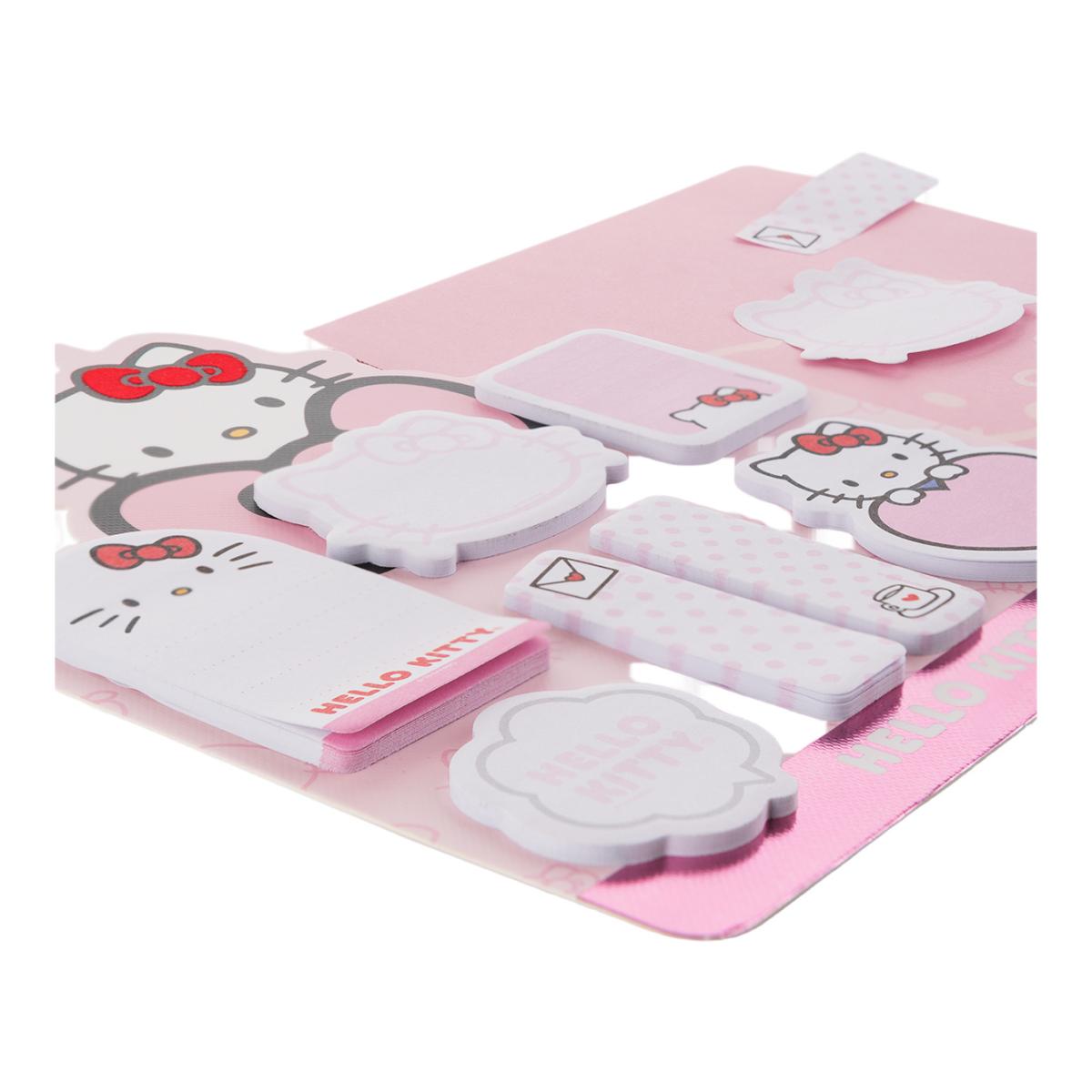 Set de notas Adesivas x 7 Design HELLO KITTY Mooving Paper Rosa-2