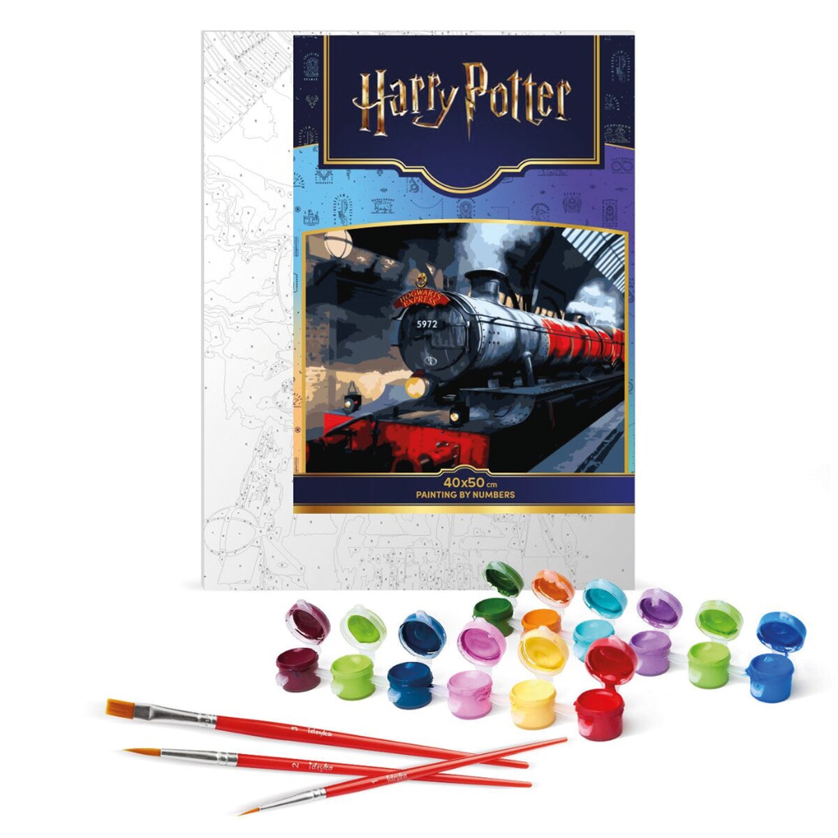 Imagen 2 de Pintar por números Harry Potter El Expreso de Hogwarts Warner Bros Ideyka multicolor Multicolor