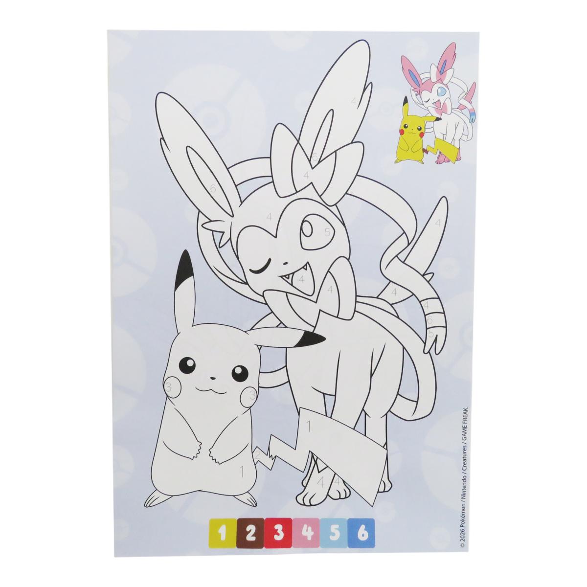 Conjunto para Pintar Pokémon por Numeros em Envelopes CyP Brands Multicolor-4