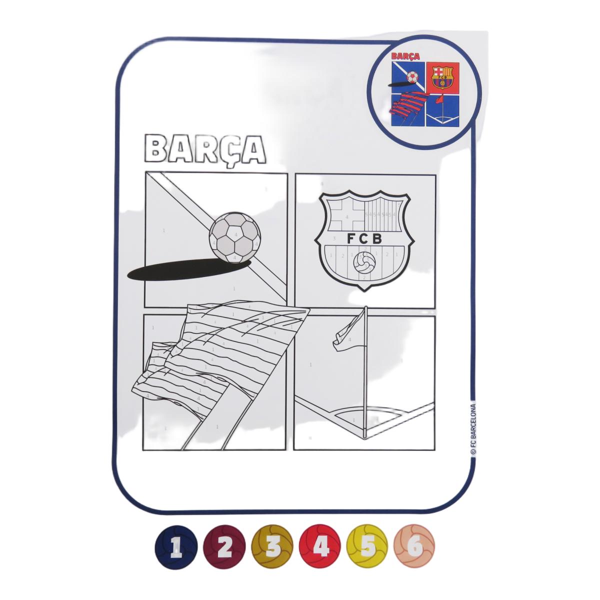 Conjunto para Pintar F.C. Barcelona por Numeros em Envelopes CyP Brands Multicolor-3