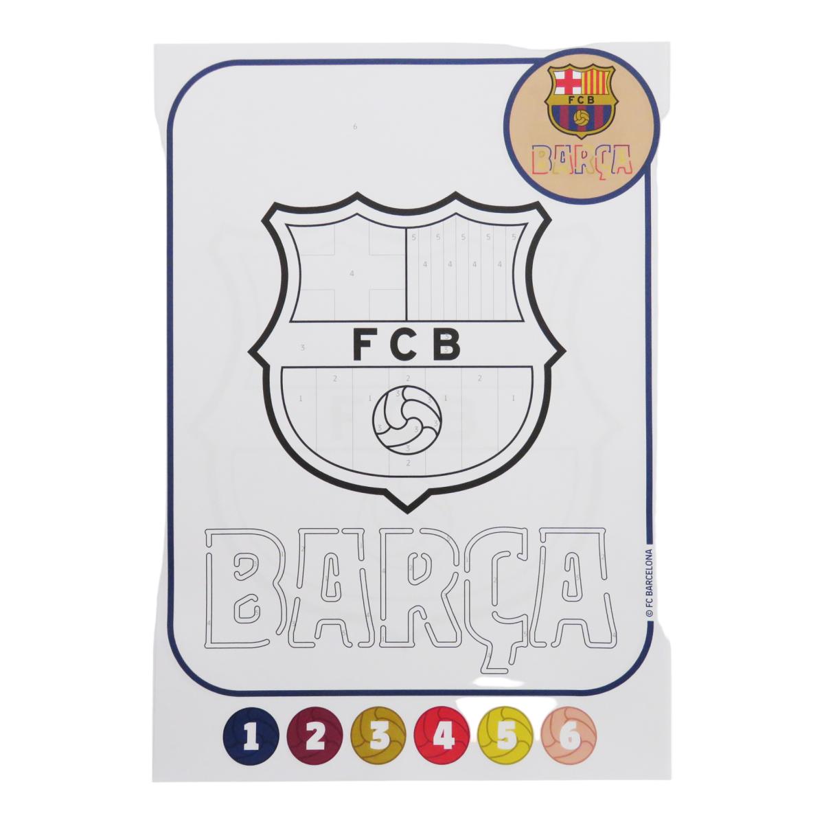 Conjunto para Pintar F.C. Barcelona por Numeros em Envelopes CyP Brands Multicolor-4