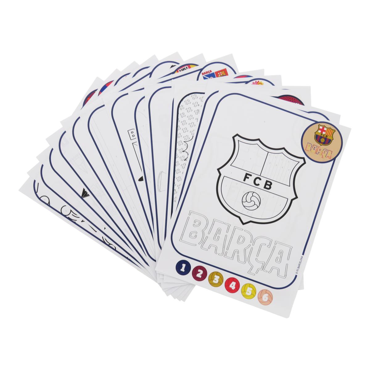 Conjunto para Pintar F.C. Barcelona por Numeros em Envelopes CyP Brands Multicolor-5