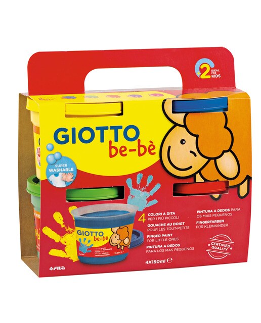 Tinta para dedos Be-Bè - 4x150 g Multicolor-1