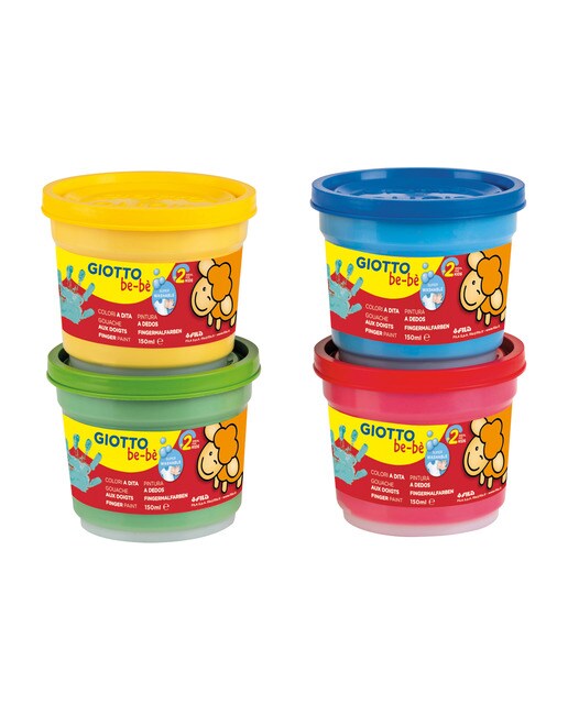 Tinta para dedos Be-Bè - 4x150 g Multicolor-2