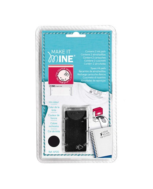 Recambio de tinta para marcador de ropa y libros Mine Negro-1