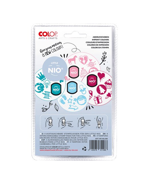 Carimbos para Little Nio Colop Cores Pastel Multicolor-3