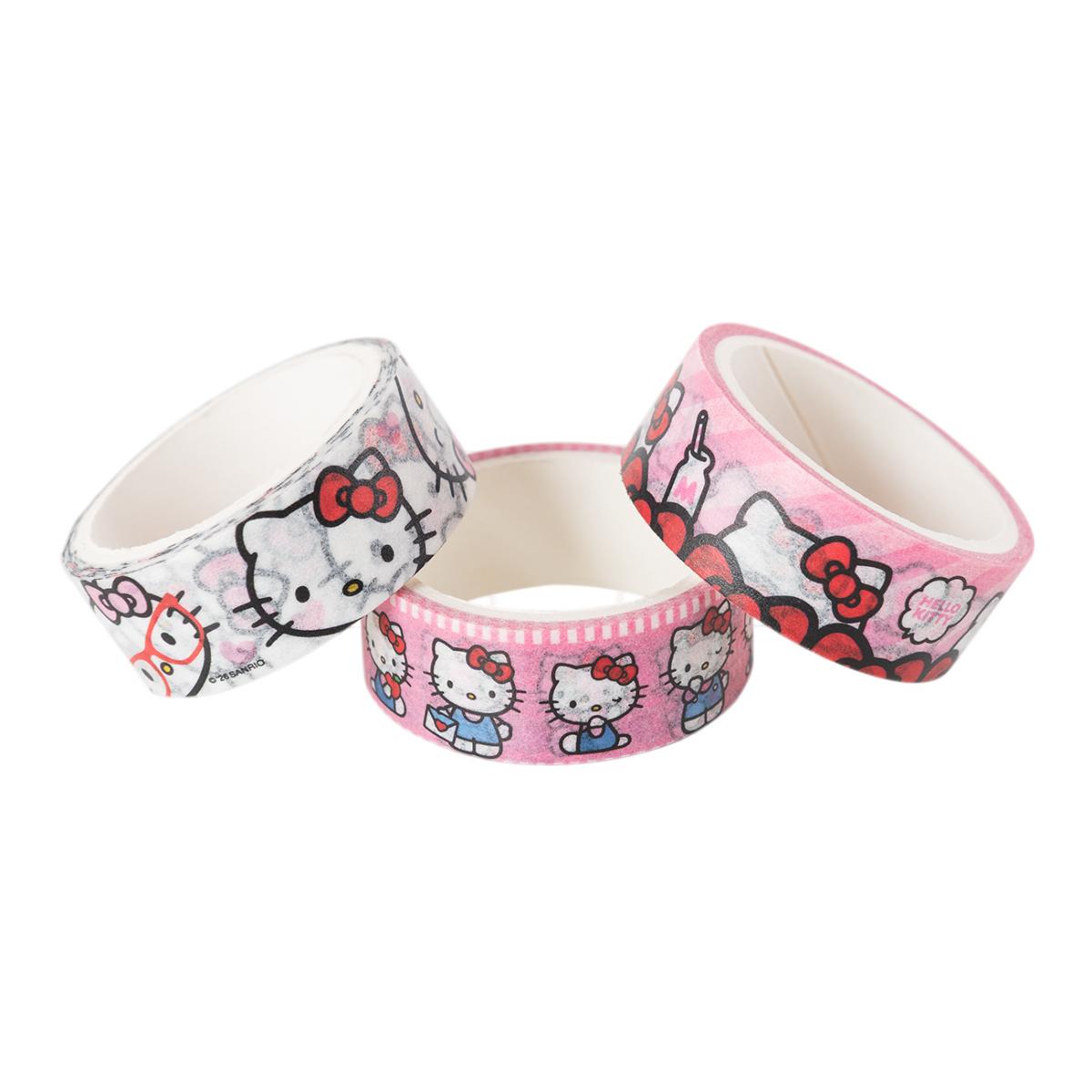 Washi tape 1,5cm x 3 m HELLO KITTY Mooving Paper Rosa-3