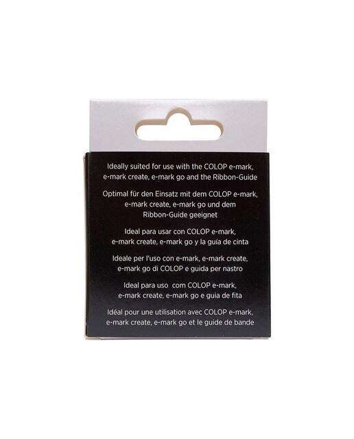 Cinta adhesiva polipropileno 14 mmx8m para impresora e-mark Colop blanco brillo Blanco brillo-2