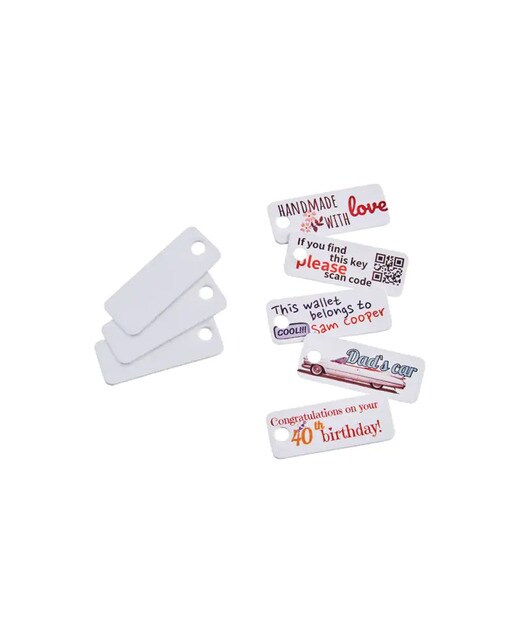 Imagem 0 de Pack 20 Placas PVC Perfuradas e Adesivas 45x18mm E-mark Colop - Branco Brilhante