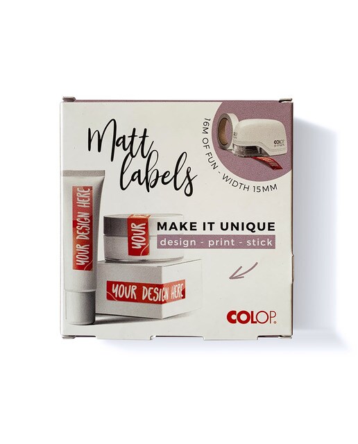 Fita Adesiva 16mx15mm E-mark Colop Mate Branco mate-1