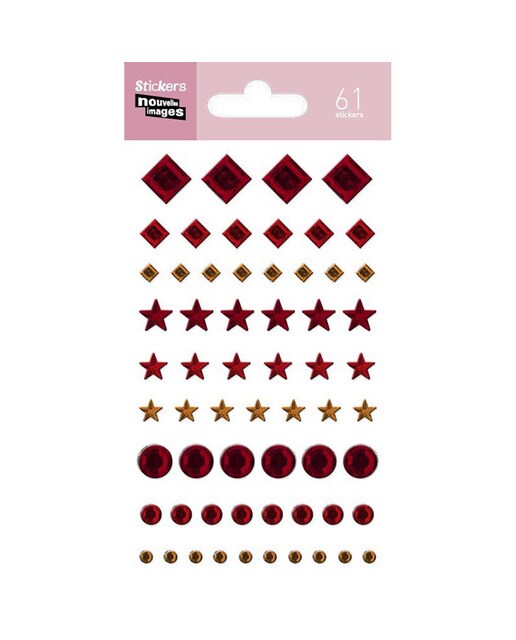 Stickers Nouvelles Images Losangos e Estrelas Vermelhos 1