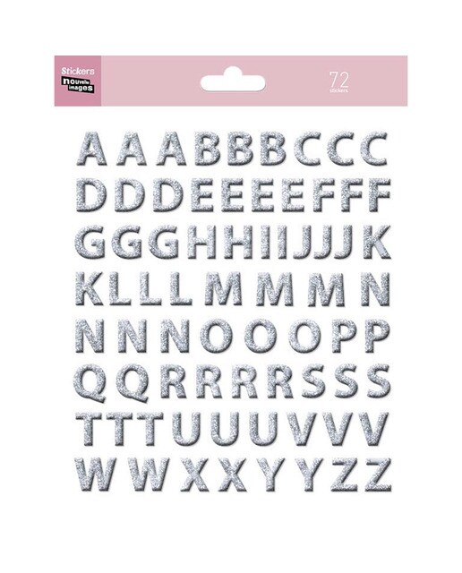 Autocolante Nouvelles Letras Prateado 1
