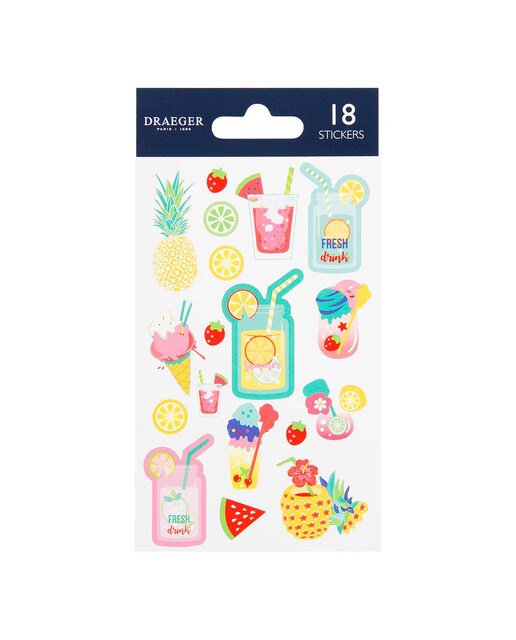 Sticker Kids 18 Autocolantes Sumos Refrescantes em PVC - Multicolor 1