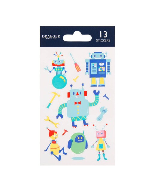 Sticker Kids 13 Autocolantes Robôs em PVC - Multicolor 1
