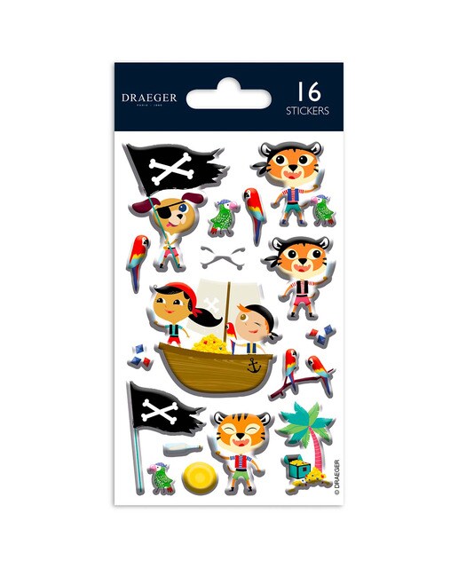 Sticker Kids 16 Autocolantes Teams Piratas em EVA Foam - Multicolor 1