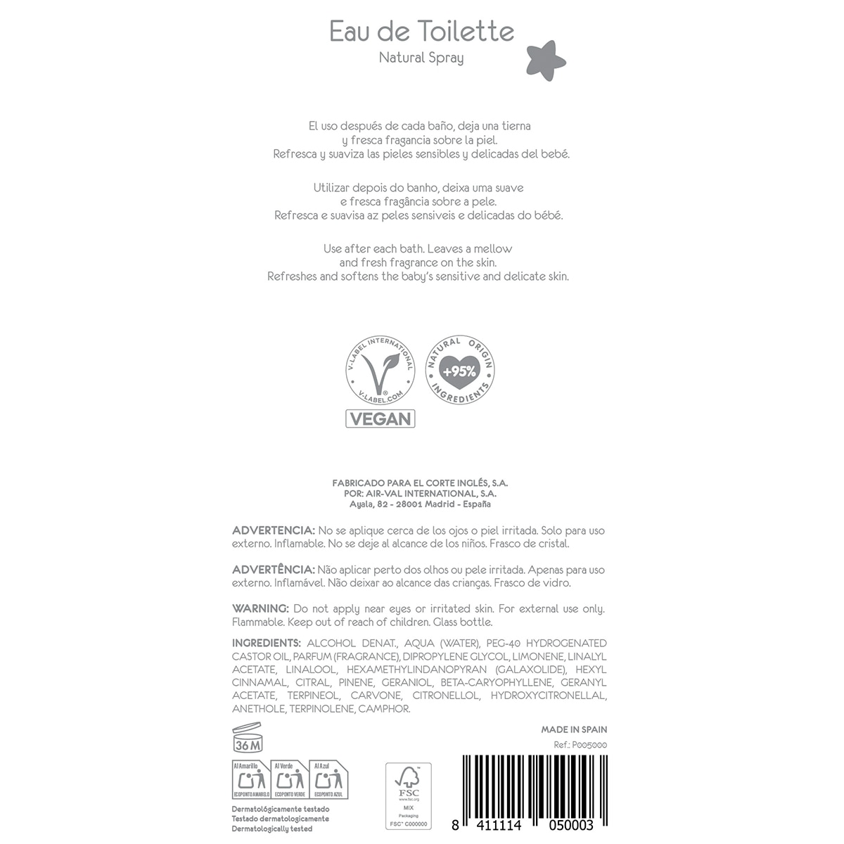 Eau de Toilette Dulces Natural Spray (100 ml.) 3