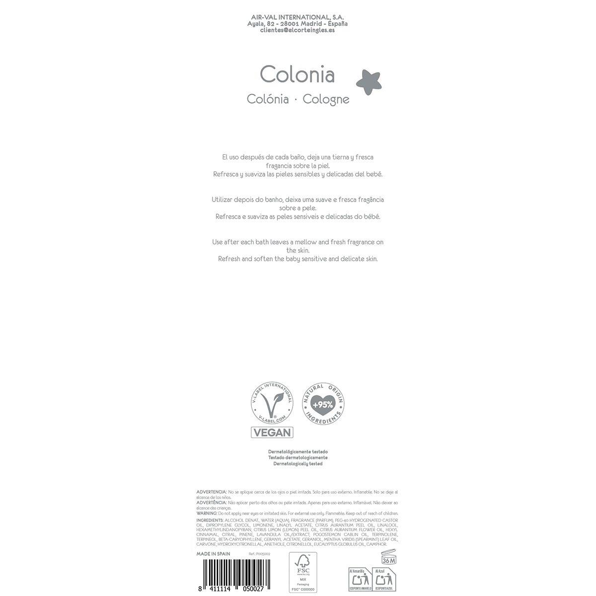 Colónia 250 ml Dulces Branco-3