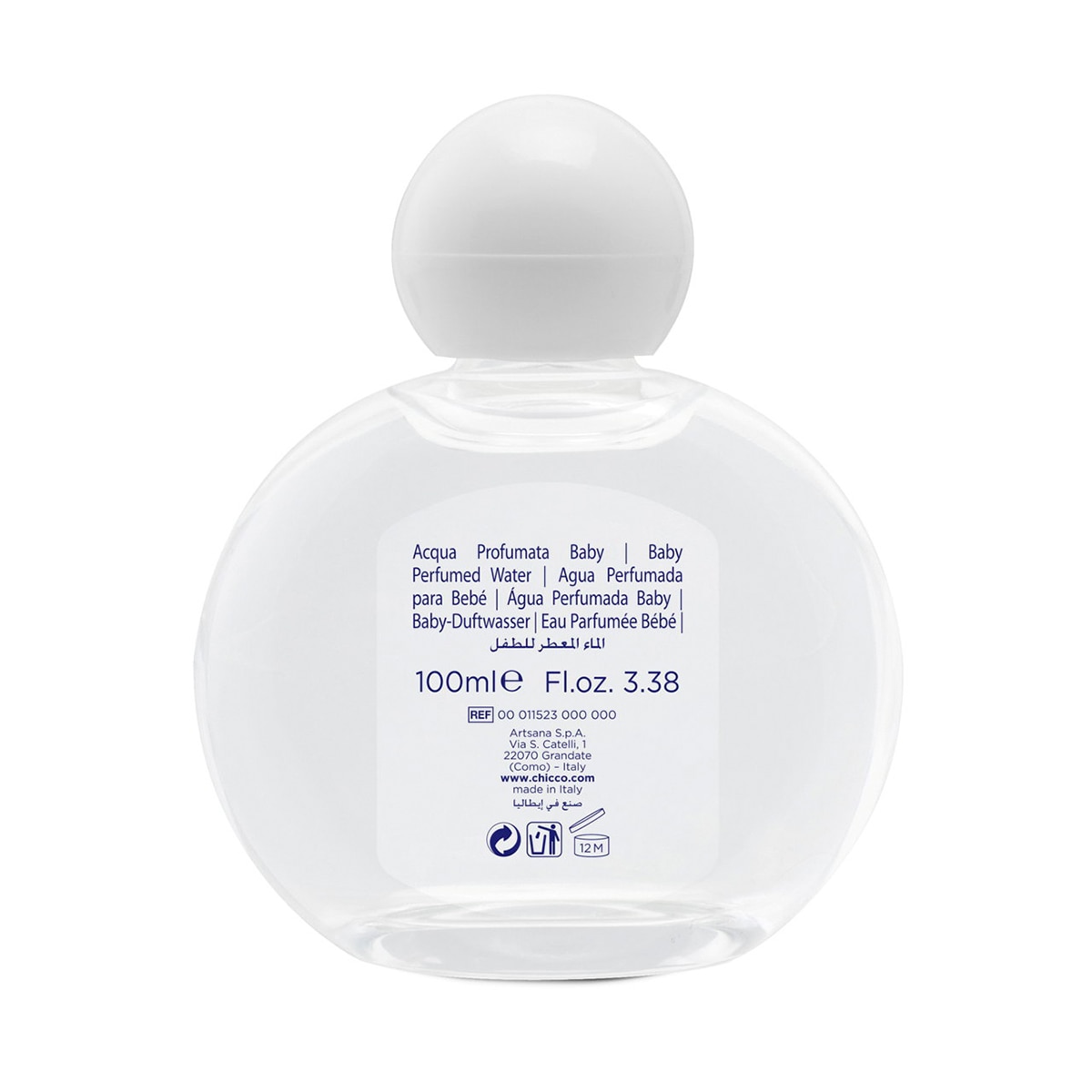 Agua perfumada NATURAL sensation botella vidrio Chicco 100ml 0m+ - Azul claro Azul claro-2