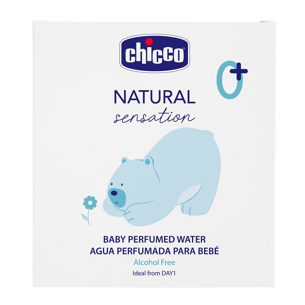 Agua perfumada NATURAL sensation botella vidrio Chicco 100ml 0m+ - Azul claro Azul claro-3