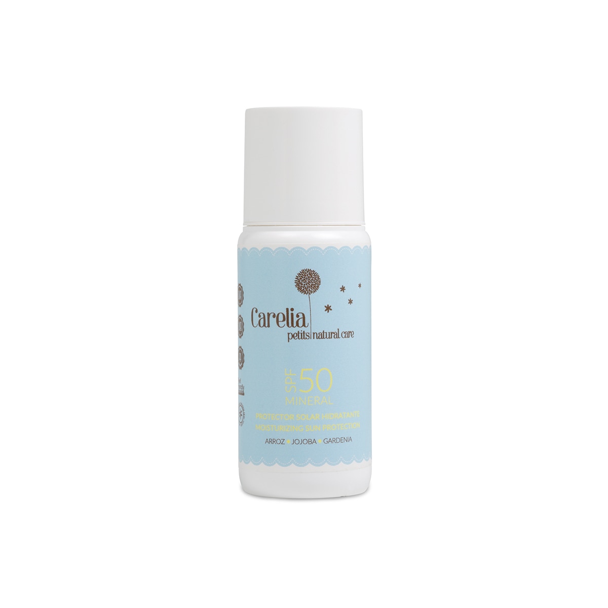 Carelia - Crema Solar Carelia Natural Care Sun Protection SPF50 (100 ml.) blanco.