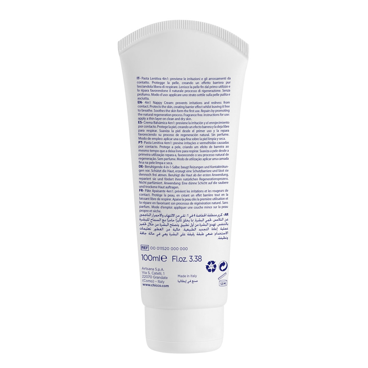 Pasta balsámica 4 en 1 NATURAL sensation Chicco 100ml 0m+ - Azul claro Azul claro-2