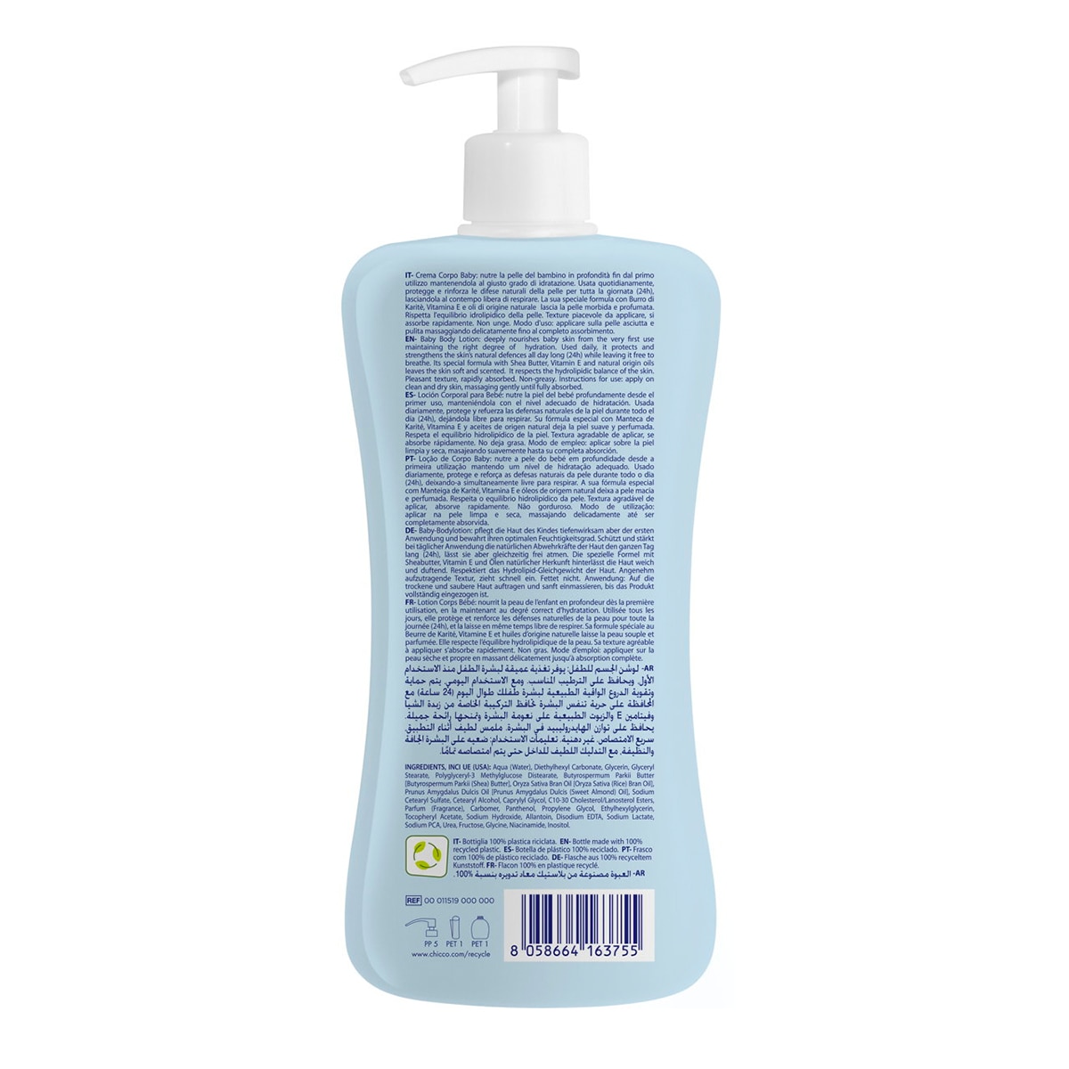 Crema corporal NATURAL sensation Chicco 500ml 0m+ 2
