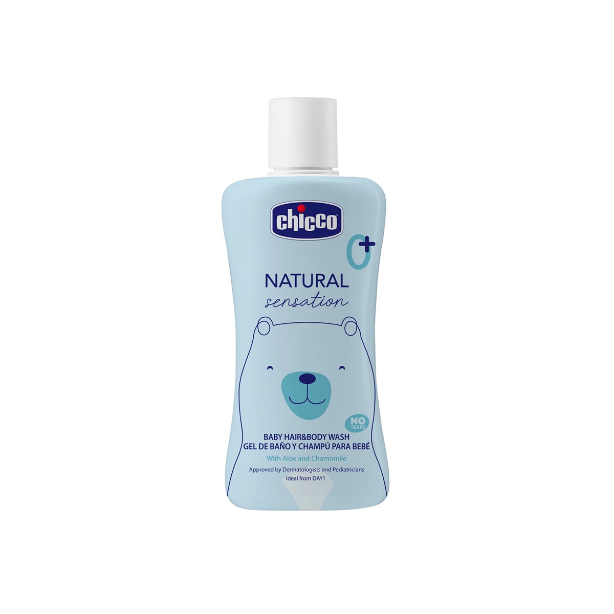 Gel cuerpo cabello NATURAL sensation Chicco 200ml 0m+ - Azul claro Azul claro-1