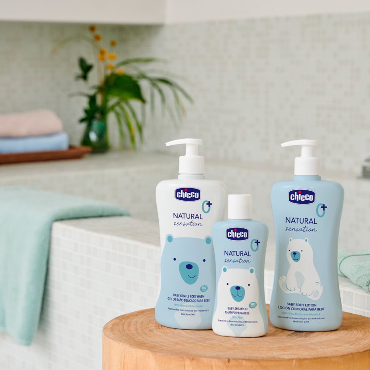 Gel de baño NATURAL sensation Chicco 500ml 0m+ Azul claro · El