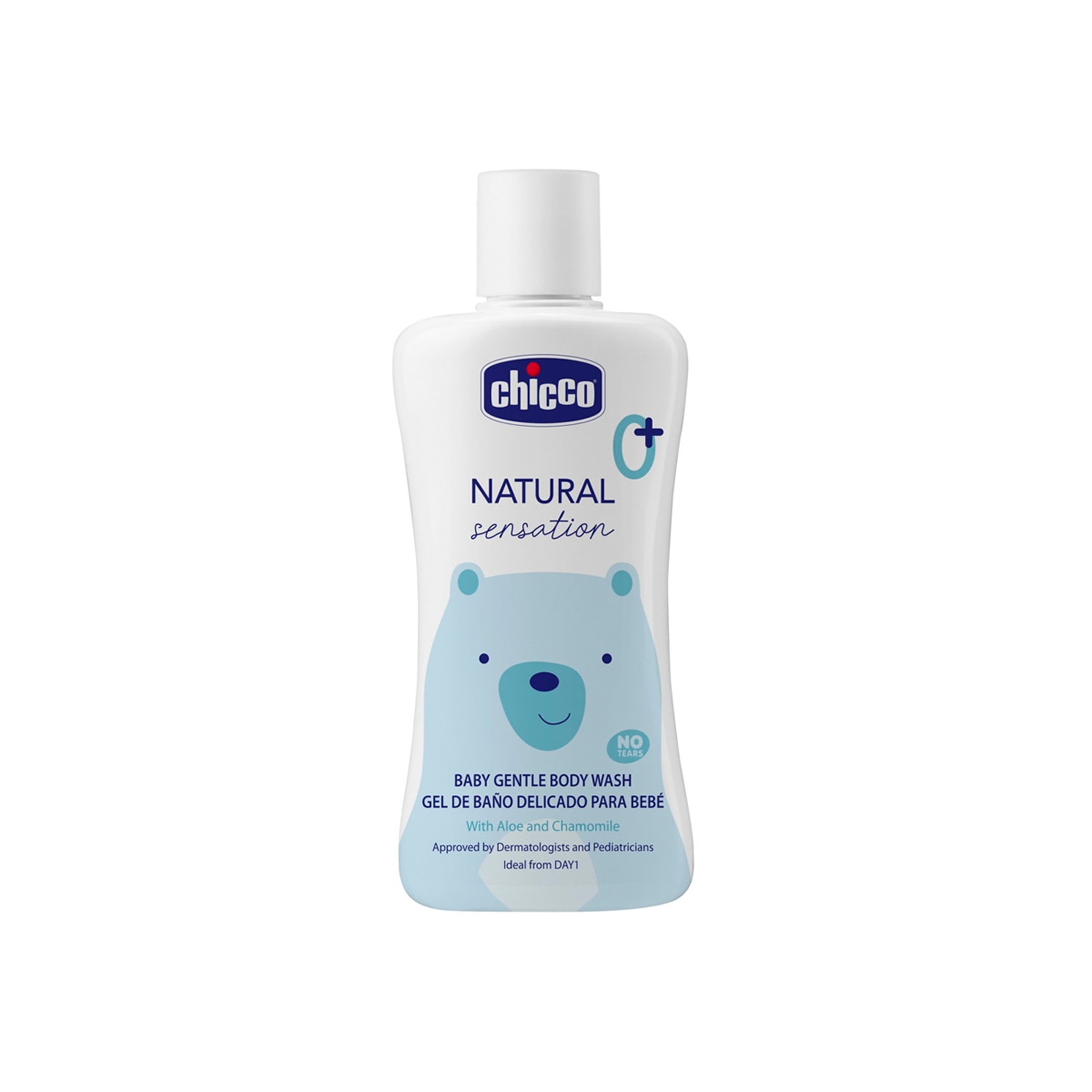 Gel de baño NATURAL sensation Chicco 200ml 0m+ - Azul claro Azul claro-1