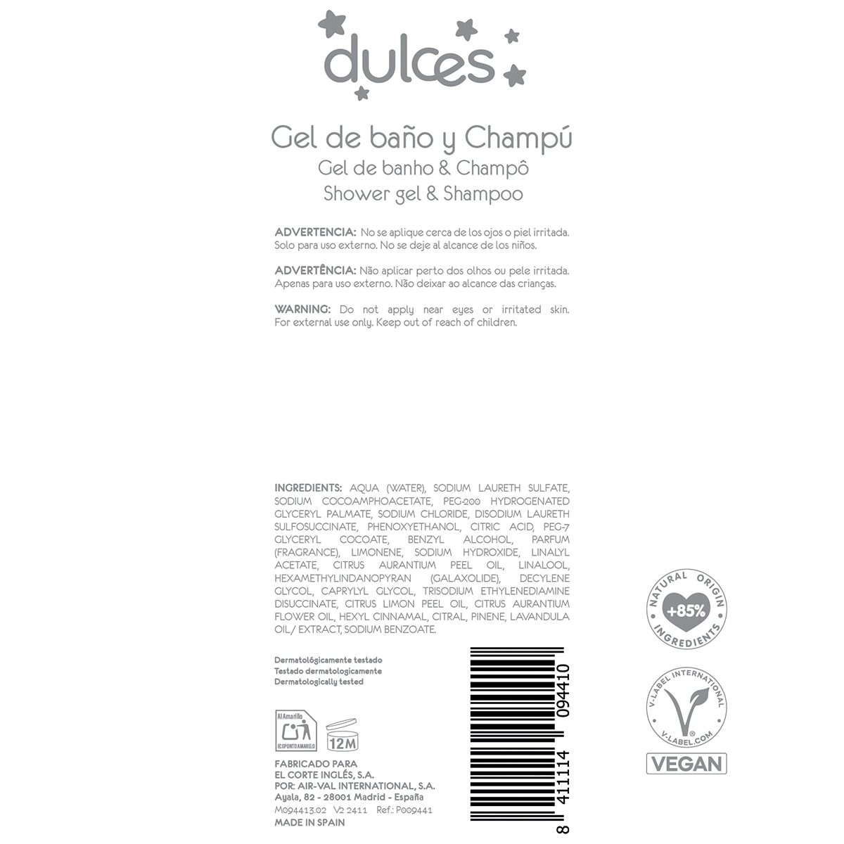 Gel de Banho e Champô - 500 ml Branco-3