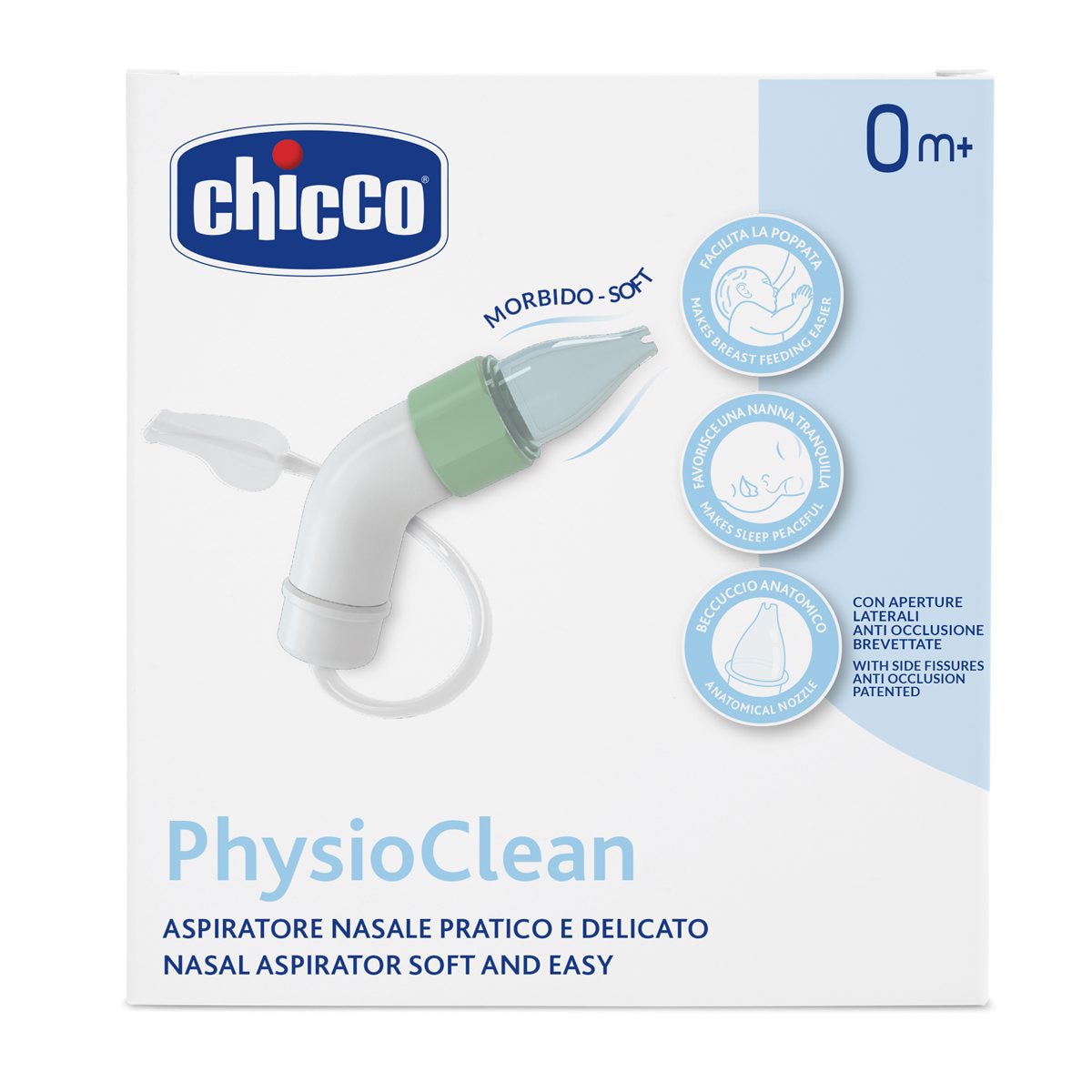Aspirador nasal Physio Clean com 3 sondas branco/verde Branco / Verde-2
