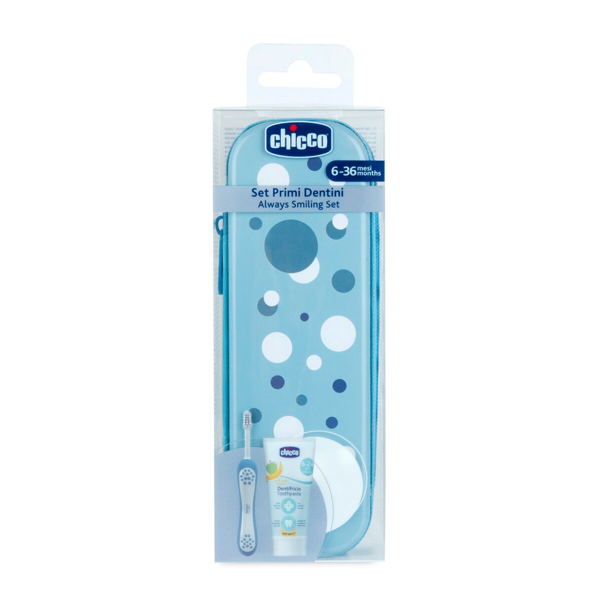 Kit Dentário Chicco Escova e Pasta Fresca com Flúor (6-36 M.) azul Azul-2