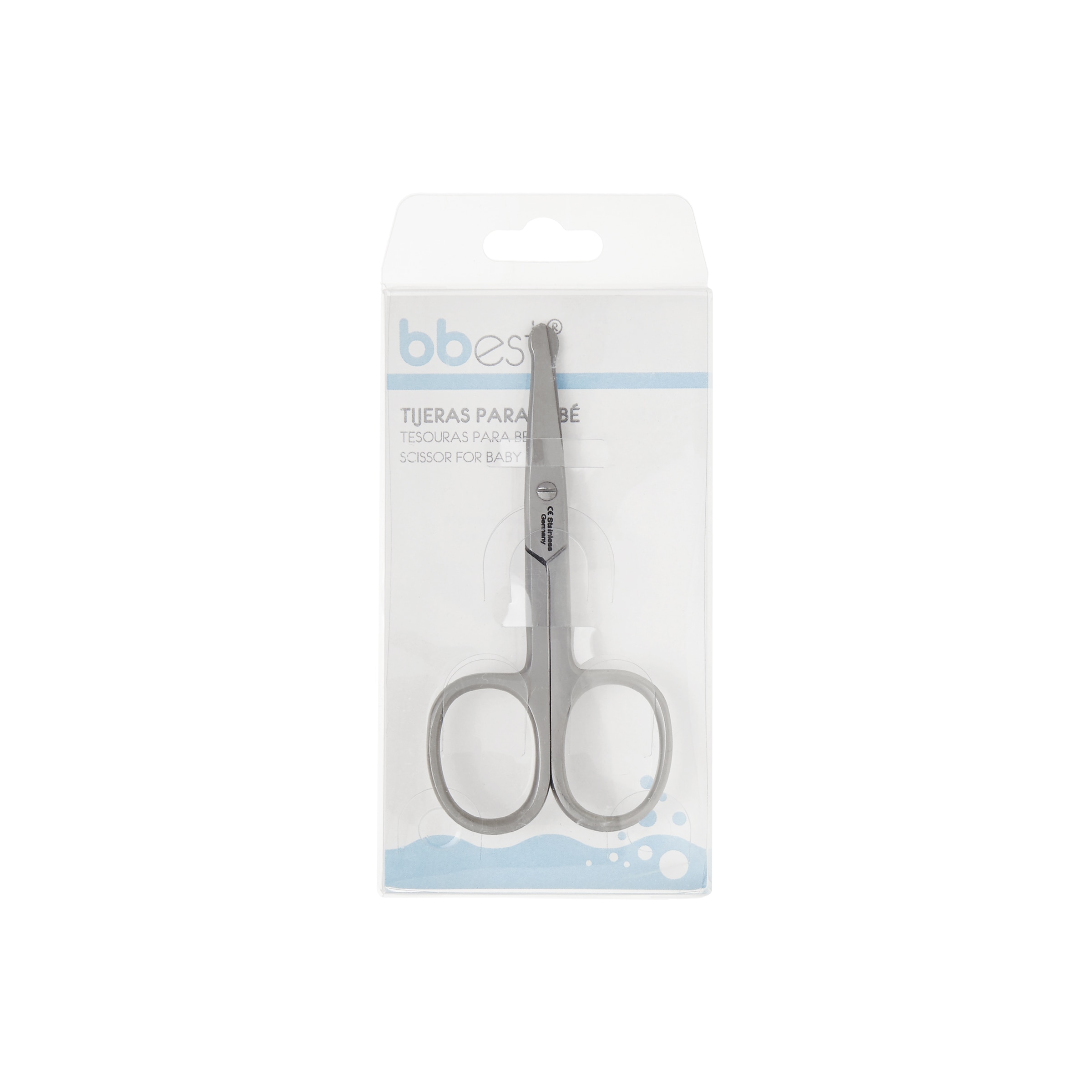 Tesouras de Aço Hipoalergénicas para Bebés Cinzento-2