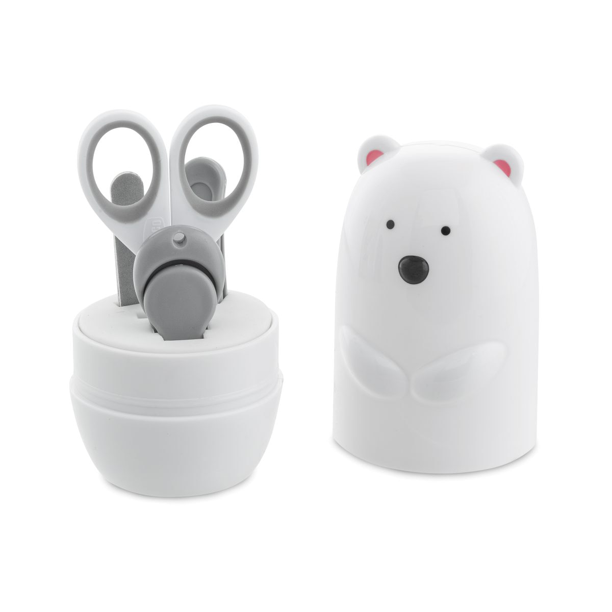 Set Manicura Chicco 4 en 1 Oso Polar - Blanco Blanco-2