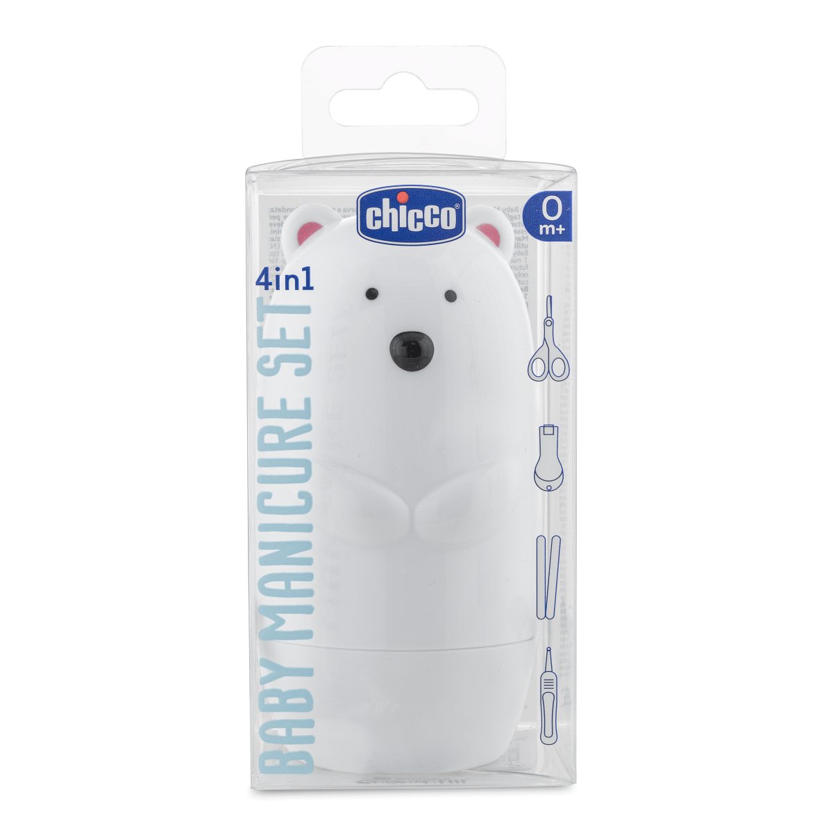 Set Manicura Chicco 4 en 1 Oso Polar - Blanco Blanco-3