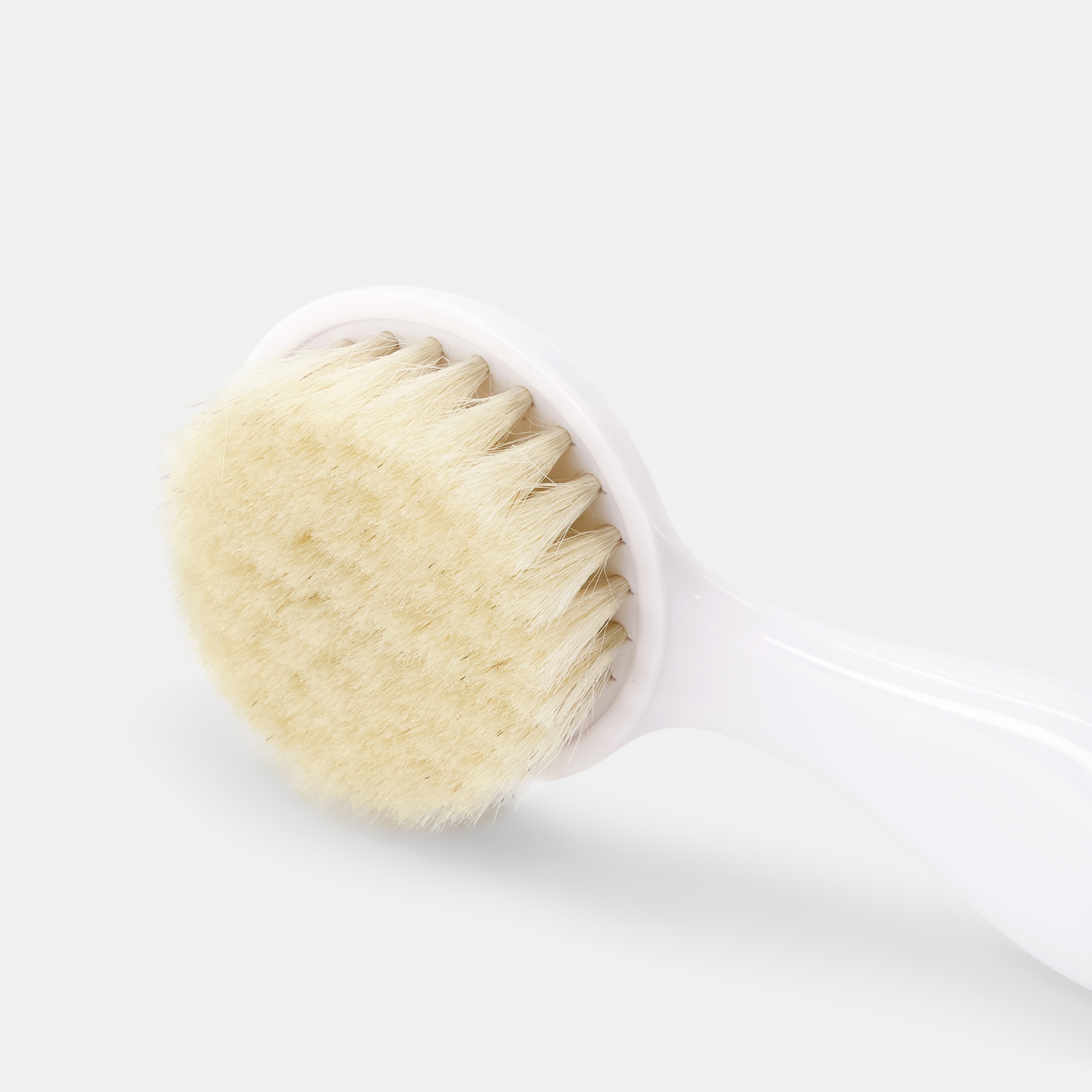 Conjunto de Pente e Escova de Cerdas Naturais Branco-2