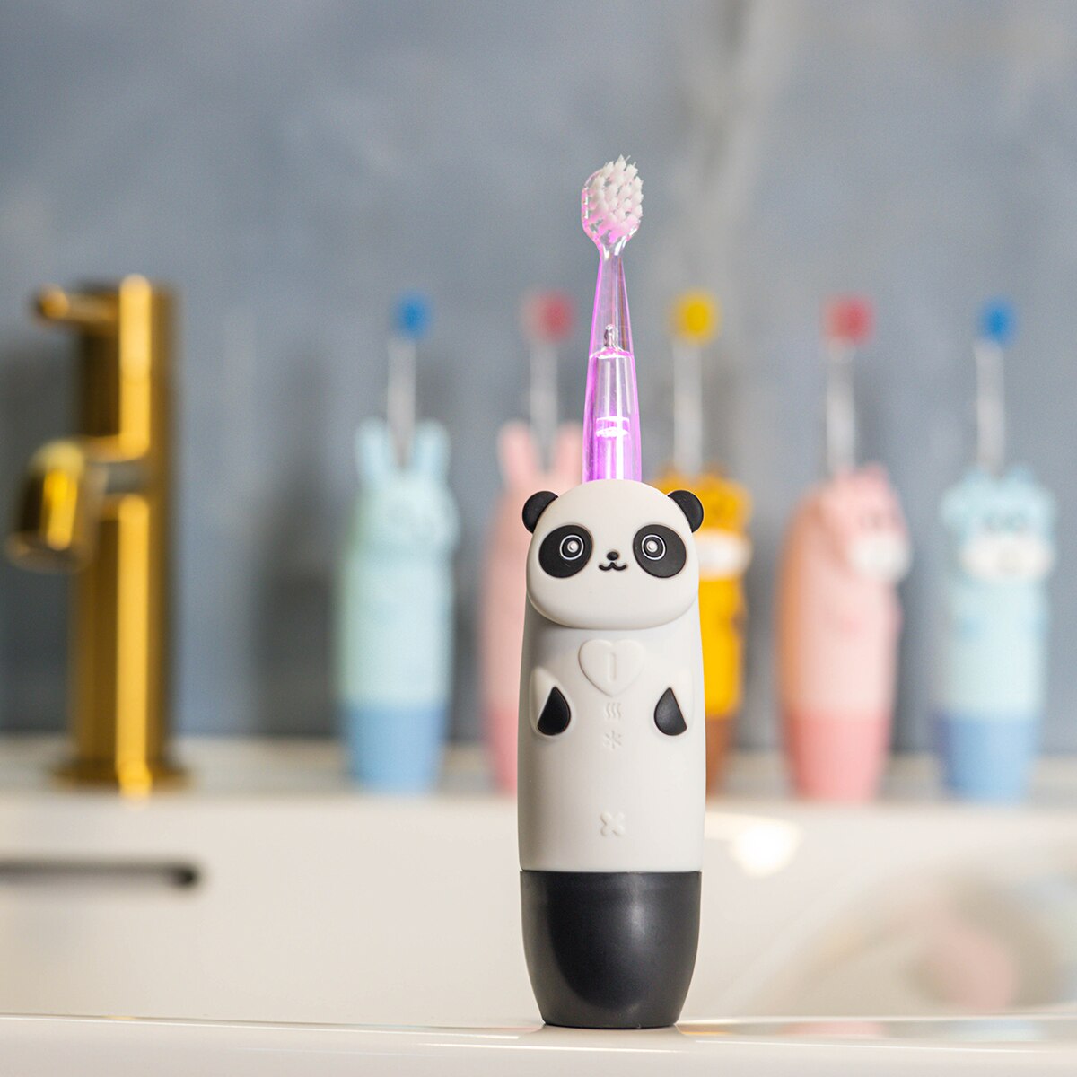 Cepillo de dientes sonico InnoGIO Panda - Blanco Blanco-3