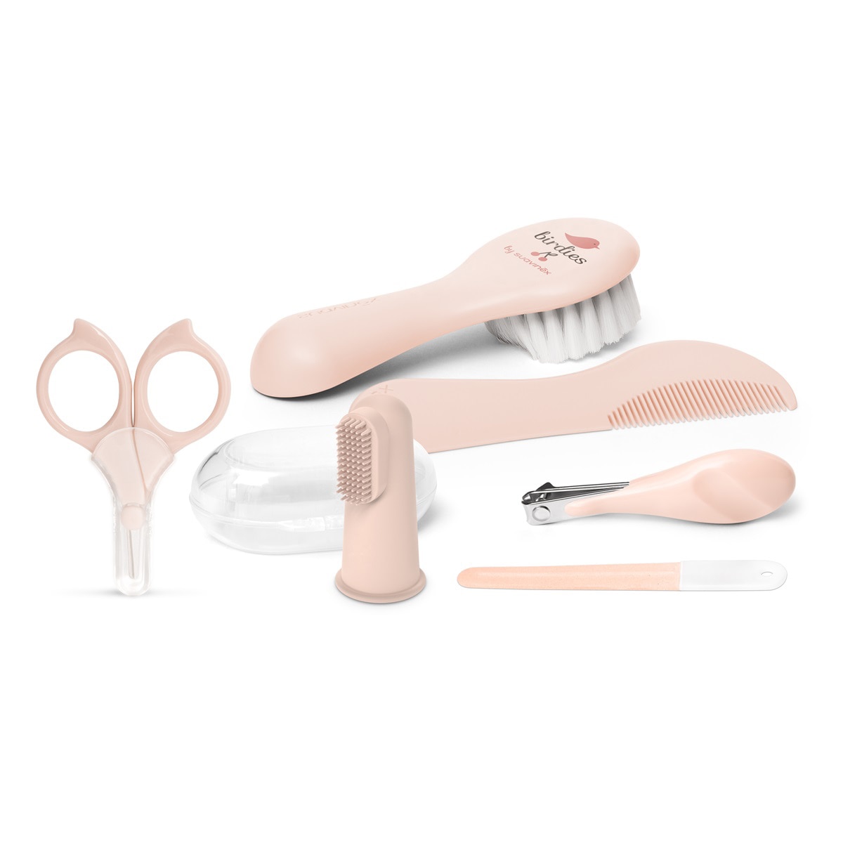 Nécessaire Conjunto Manicura Para Bebés 6 Peças Rosa-claro-2