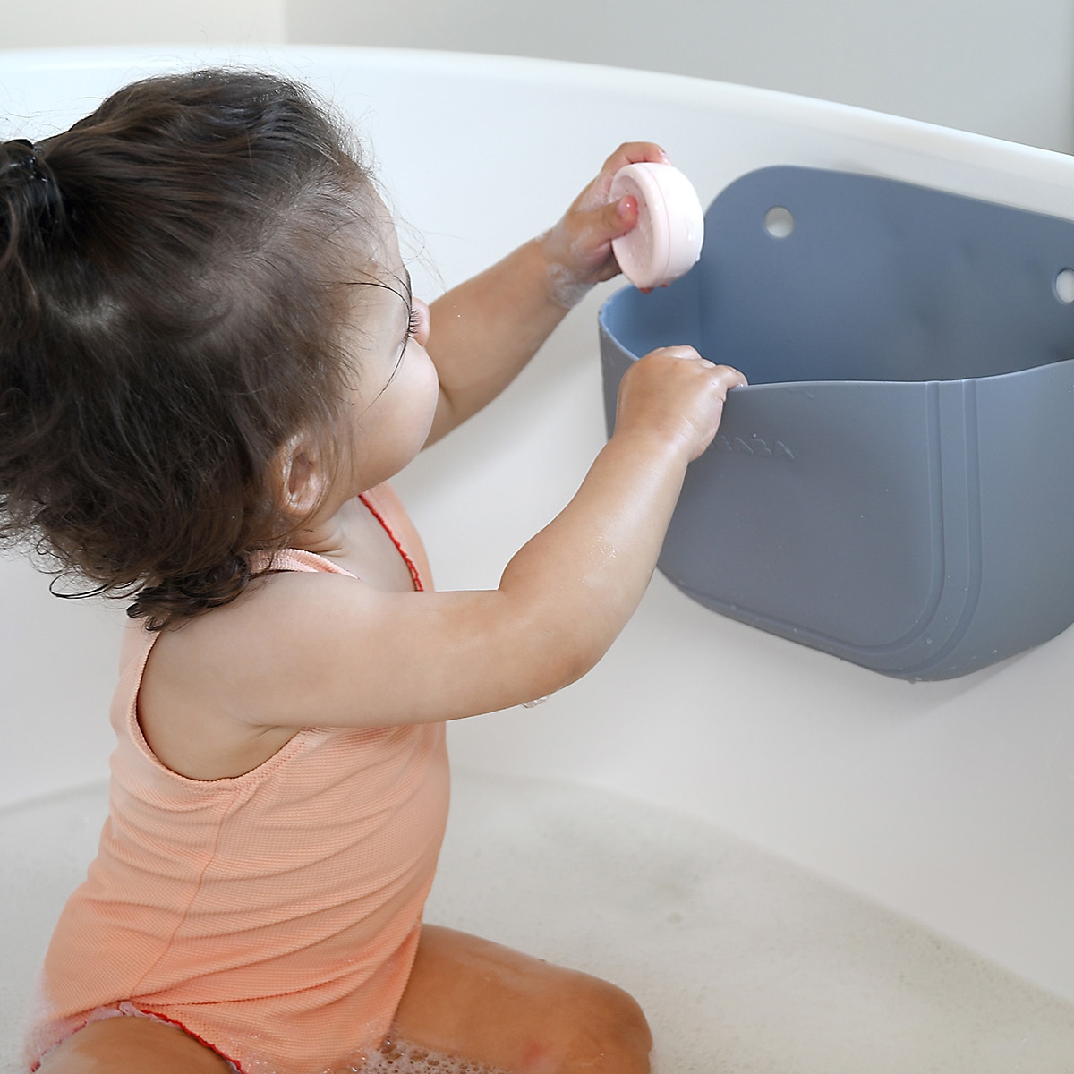 Pack baño Béaba cesto portaobjetos + juegos de baño silicona - Multicolor Multicolor-5