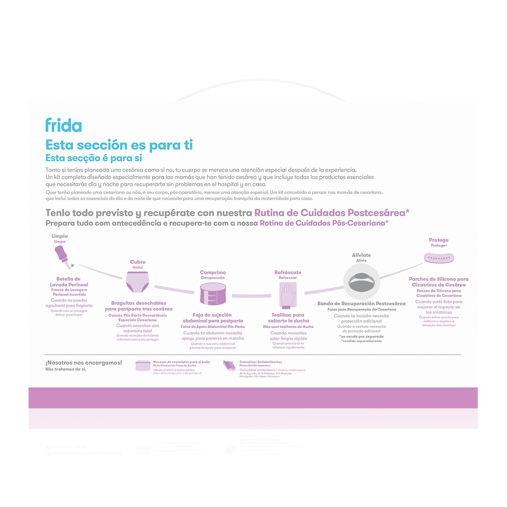 Pack de Oferta Pós-Parto para Recuperação de Cesariana Branco-4
