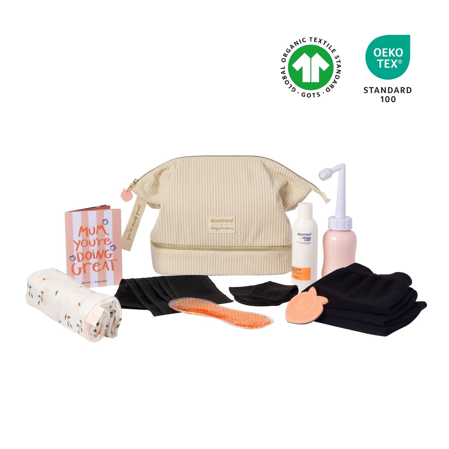 Neceser de maternidad Doomoo & Shinn Care Mommy Vanity - Crudo Crudo-3